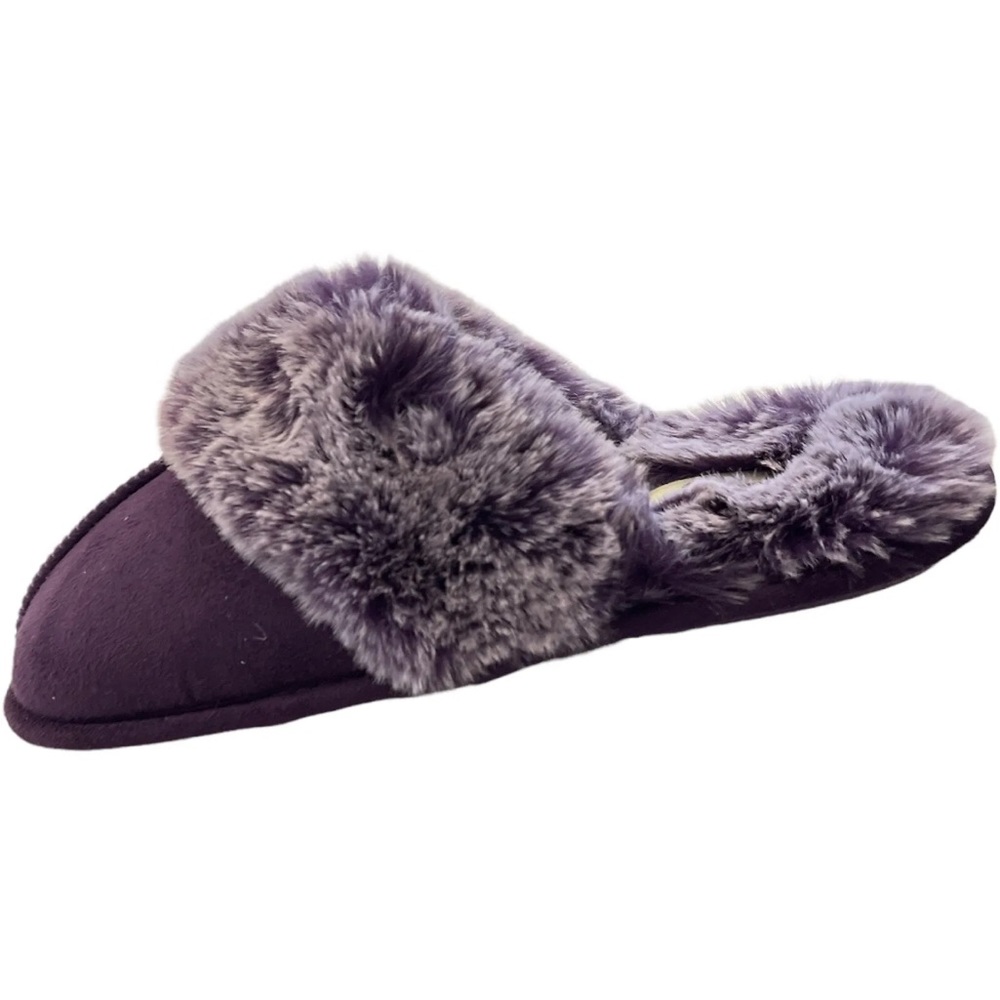 🌹NWT Women’s Slippers Size M 7/8 JESSICA SIMPSON MICRO SCUFF SLIPPERS Purple
